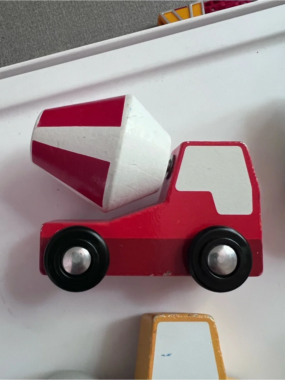 Melissa & Doug Wooden Construction Vehicles Set - 5 Toy Trucks